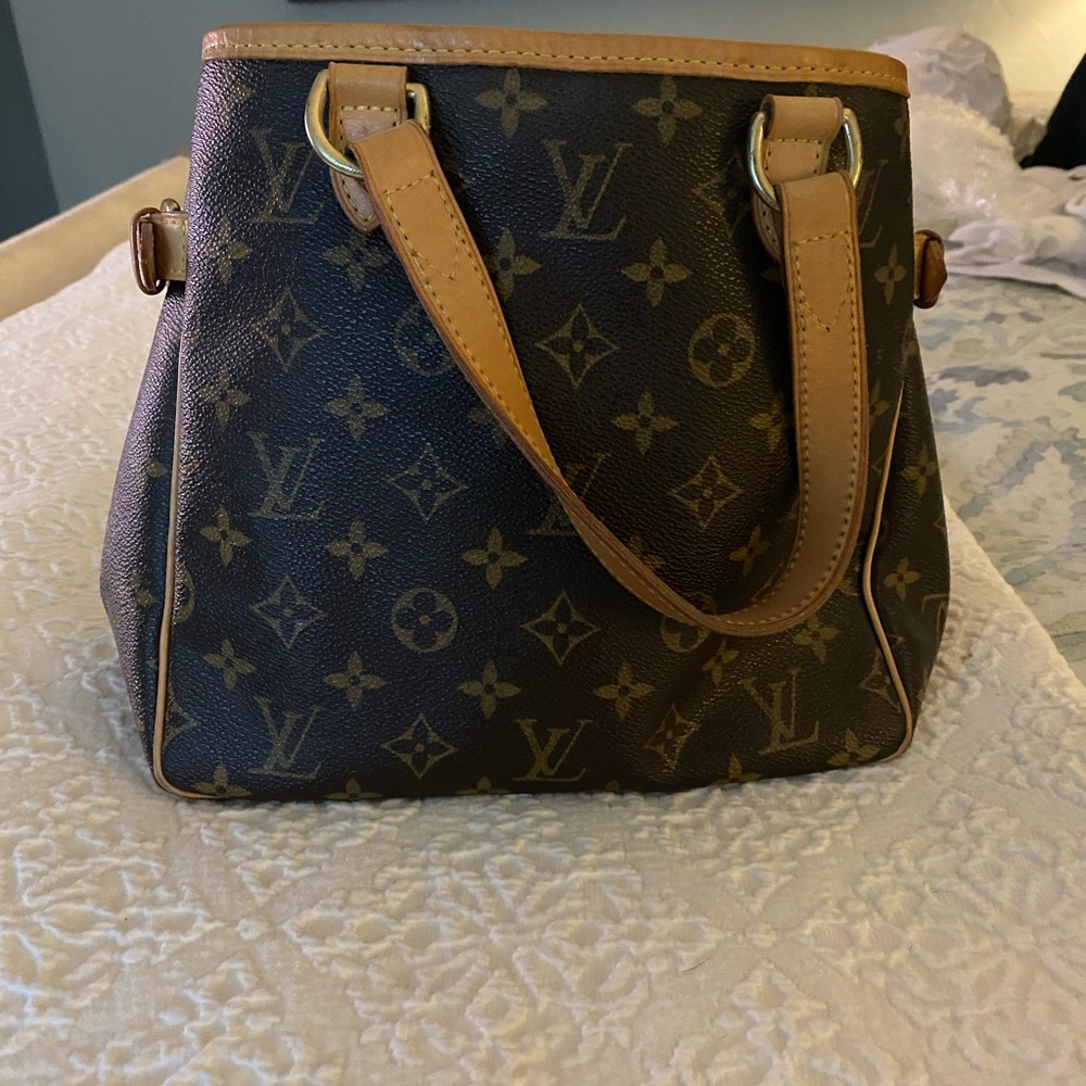Louis Vuitton Monogram Canvas Brown Tan Top-Handle Tote